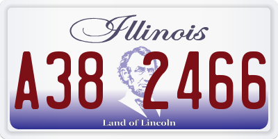 IL license plate A382466