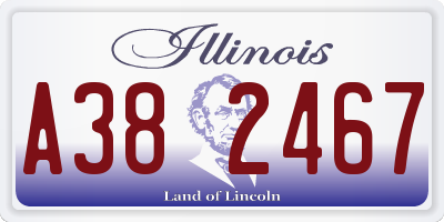IL license plate A382467