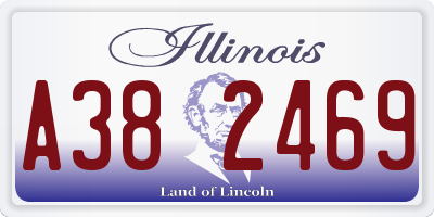 IL license plate A382469