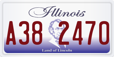 IL license plate A382470