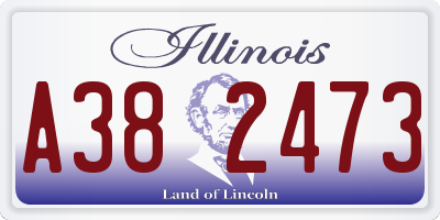 IL license plate A382473