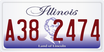 IL license plate A382474