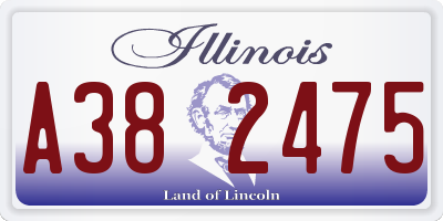 IL license plate A382475