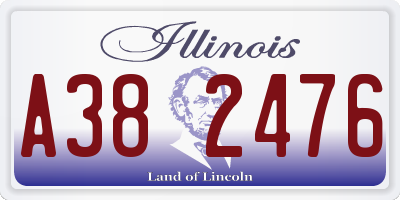 IL license plate A382476