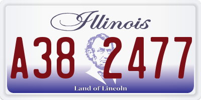 IL license plate A382477