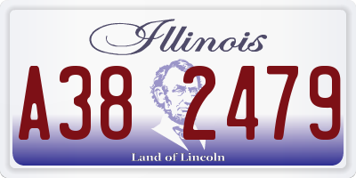 IL license plate A382479