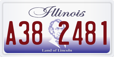 IL license plate A382481