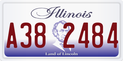IL license plate A382484