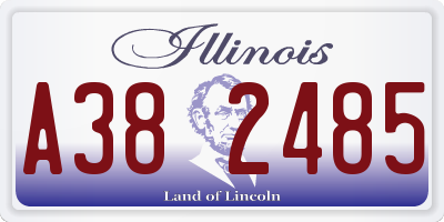 IL license plate A382485