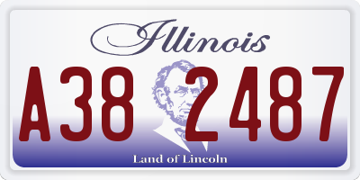IL license plate A382487