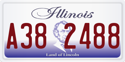 IL license plate A382488