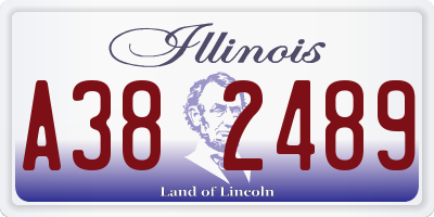 IL license plate A382489