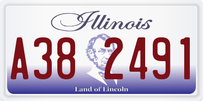 IL license plate A382491