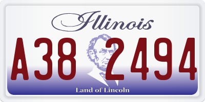 IL license plate A382494