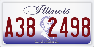 IL license plate A382498