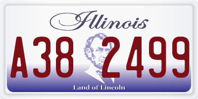 IL license plate A382499