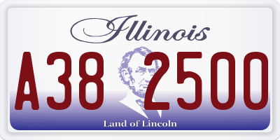 IL license plate A382500