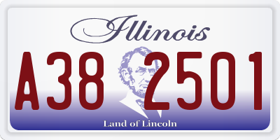 IL license plate A382501