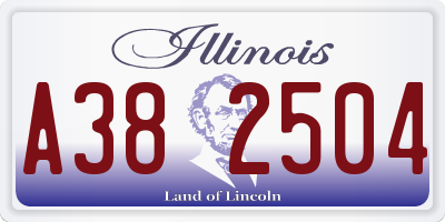 IL license plate A382504