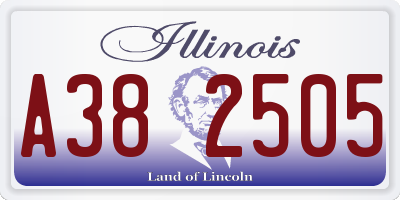 IL license plate A382505