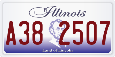 IL license plate A382507