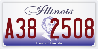 IL license plate A382508