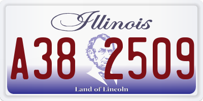 IL license plate A382509