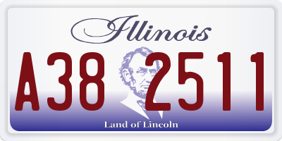 IL license plate A382511