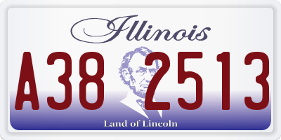 IL license plate A382513
