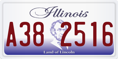 IL license plate A382516