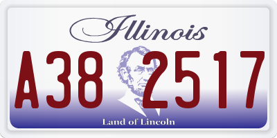 IL license plate A382517