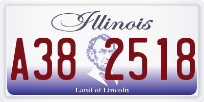 IL license plate A382518