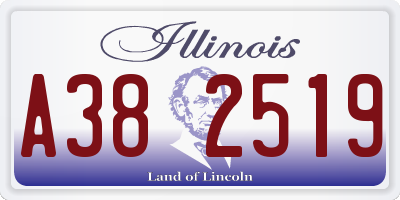 IL license plate A382519