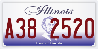 IL license plate A382520