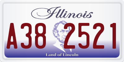 IL license plate A382521