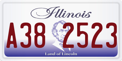 IL license plate A382523