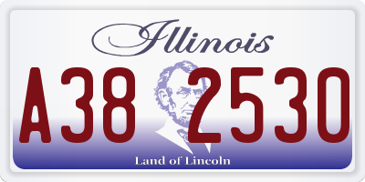 IL license plate A382530