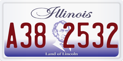 IL license plate A382532