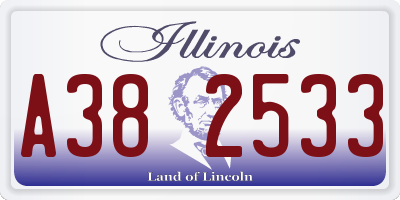 IL license plate A382533