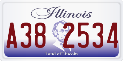 IL license plate A382534