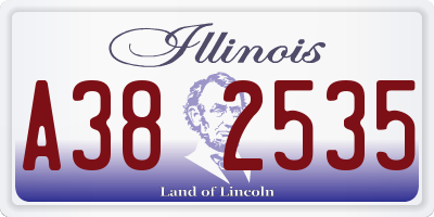 IL license plate A382535