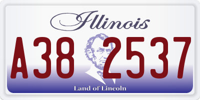 IL license plate A382537