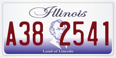 IL license plate A382541