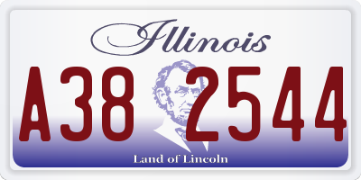 IL license plate A382544