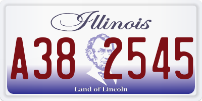 IL license plate A382545