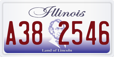 IL license plate A382546