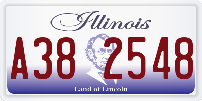 IL license plate A382548