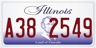IL license plate A382549