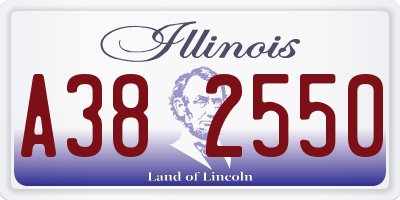 IL license plate A382550