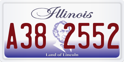 IL license plate A382552